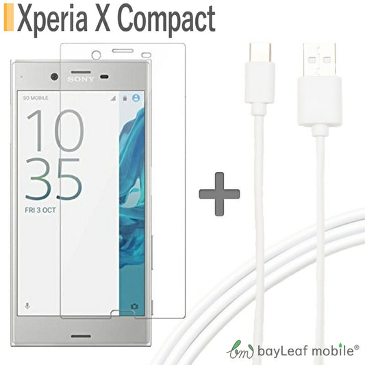 Xperia X Compact SO-02J ガラス 保護フィルム ケース フィルム  エクスペリア クリア USB Type-C ケーブル 約1m 充電ケーブル USB2.0 Type-c対応充電ケーブル