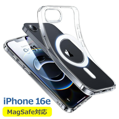 iPhone 16e ケース MagSafe対応 クリア TPU ソフト カバー Apple アップル アイフォン シンプル ケース スマホ 衝撃吸収 透明 クリア シリコン 耐衝撃 保護