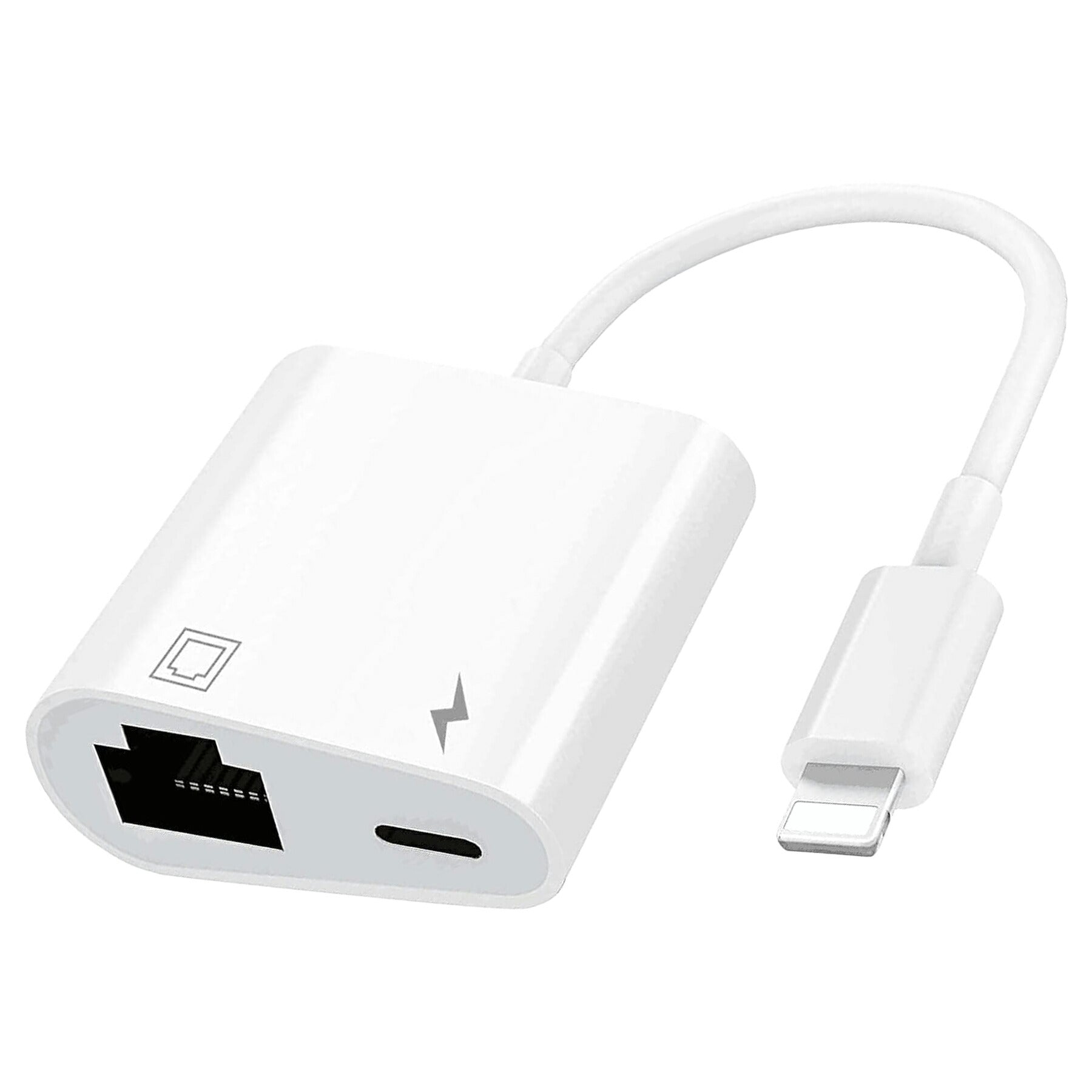 iPhone 有線LAN 変換 アダプタ 100Mbps RJ45 ケーブル イーサネット 同時充電 アプリ不要 iPad iPod 在宅 勤務 ウェブ 会議 データ 通信