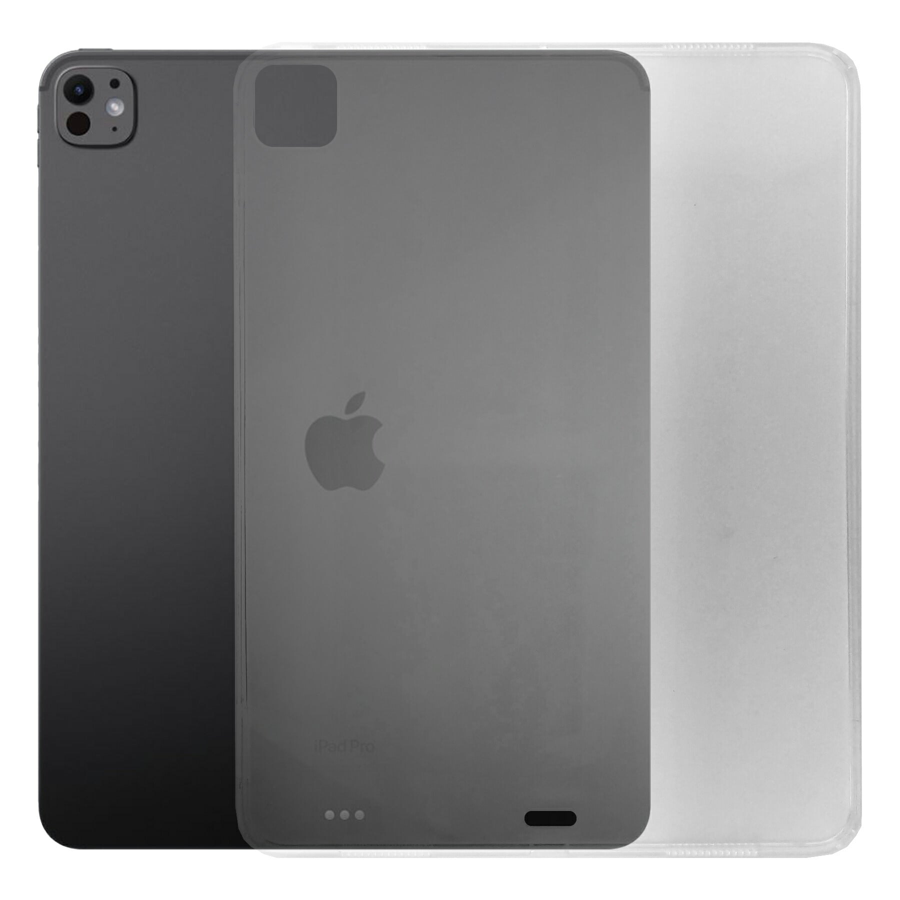 iPad Pro M4 13インチ 2024 Air M2 ケース カバー アイパッド プロ エアー タブレット シンプル ケース 衝撃吸収 透明 クリア シリコン ソフト ケース TPU 耐衝撃 保護