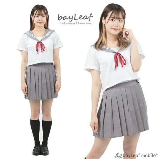 制服 セーラー服 コスプレ コスチューム ロープタイ 紐タイ 半袖 夏服 衣装 仮装 変装 可愛い セクシー ミニ 女性 レディース 大人 JK 女子高生 文化祭 学園祭 パーティー ハロウィン