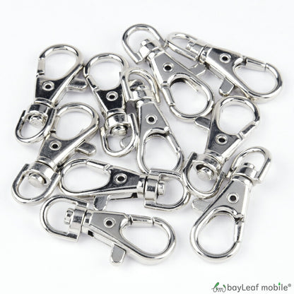ナスカン シルバー 38mm 10個  回転フック アクセサリー キーホルダー パーツ 金具 留め具 部品 ハンドメイド 手芸 手作り
