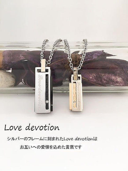 ネックレス プレート ペンダント ピンクゴールド ローズゴールド ブラック メンズ レディース ユニセックス ステンレス 合金