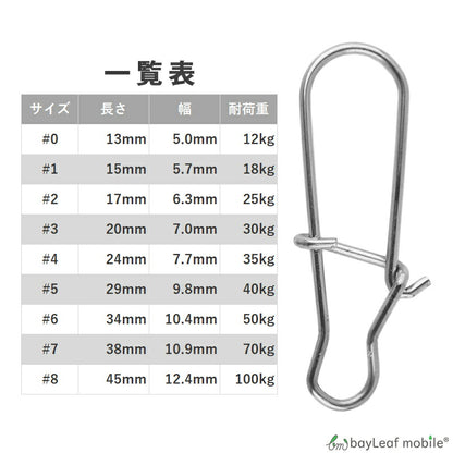 クイックスナップ 10個セット 釣り具 仕掛け ステンレス #5 #6 #7 #8 釣り用品 釣具 便利 フィッシング 釣り