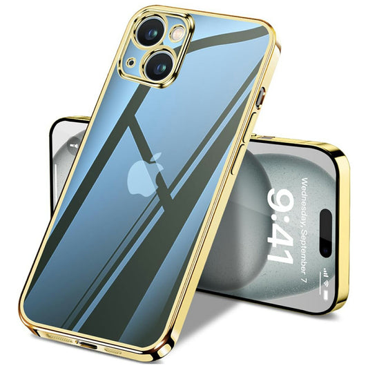 iPhone 15 14 13 Plus Pro ProMax mini ケース カバー コンパクト スリム アップル アイフォン15 メッキ カラー スマホ 衝撃吸収 透明 クリア シリコン ソフトケース TPU 耐衝撃 保護