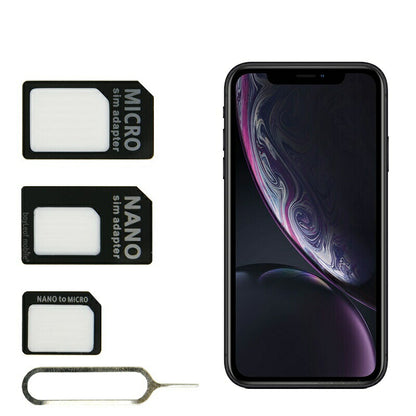 Nano SIM MicroSIM 変換アダプタ 3点セット For iPhone 5 4S 4 ナノシム→SIMカードorMicroSIM MicroSIM→SIMカード  購入制限なし