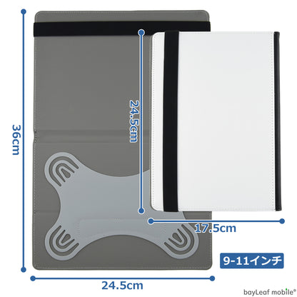 タブレット 汎用 ケース カバー 7-8インチ 9-11インチ 手帳型 ソフトレザー ハンドベルト 落下防止 シンプル スリム 可愛い かわいい おしゃれ