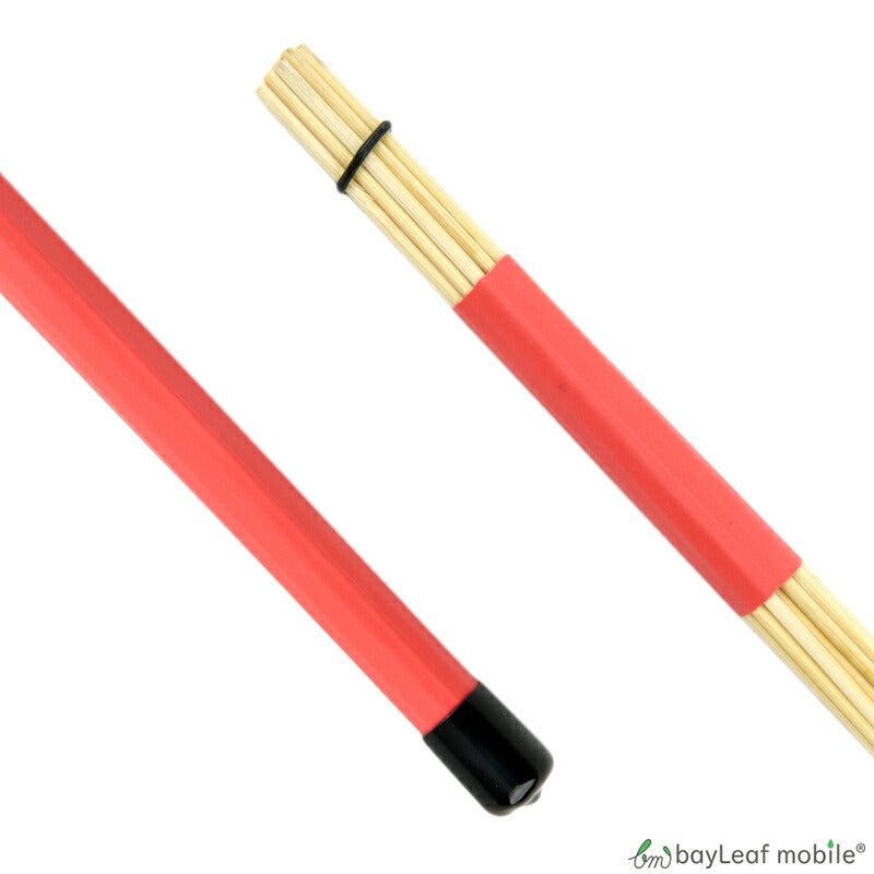 ドラムスティック ロッド バンブーロッド 40cm 竹 赤 ジャズ フォークミュージック 打楽器アクセサリー