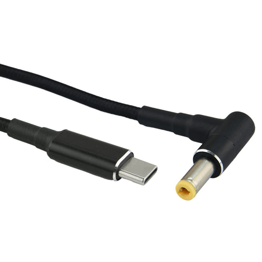 Lenovo 対応 タイプc DC ケーブル 外径5.5mm 内径2.5mm PD変換ケーブル 1.8m 東芝 ASUS acer 対応 オスオス 18V-20V 100W ノートパソコン PC USB-C 変換 コネクタ USB Type-C ACアダプター 急速充電