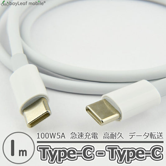 タイプCケーブル C to C ケーブル 100W PD対応 急速充電 1ｍ Power Delivery USB3.1 高速データ転送 Type-C to Type-C スマホ タブレット android MacBook