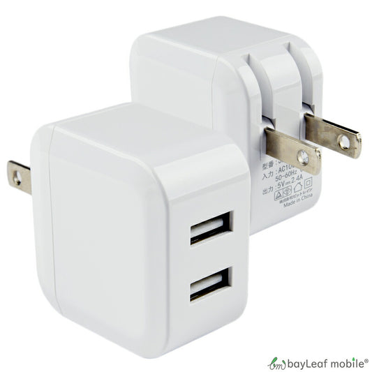 USB 充電器 12W 2ポート 急速充電 ACアダプタ 2口 電源 同時 充電 折りたたみ コンセント iPhone iPad スマホ タブレット Android 各種対応 コンパクト 旅行 PSE認証