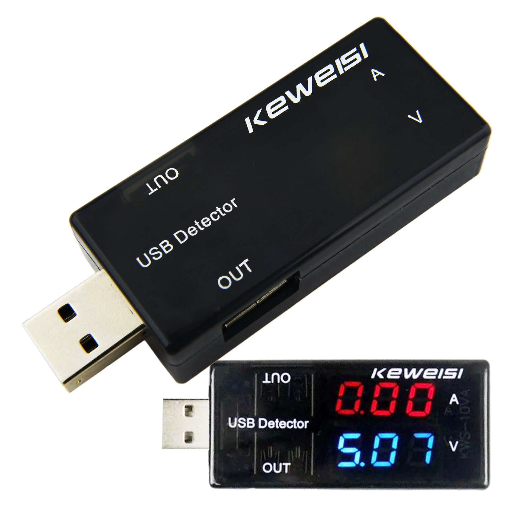 USB テスター 電圧 電流 チェッカー デュアル 充電 モニタ マルチ 簡易 小型 測定 便利